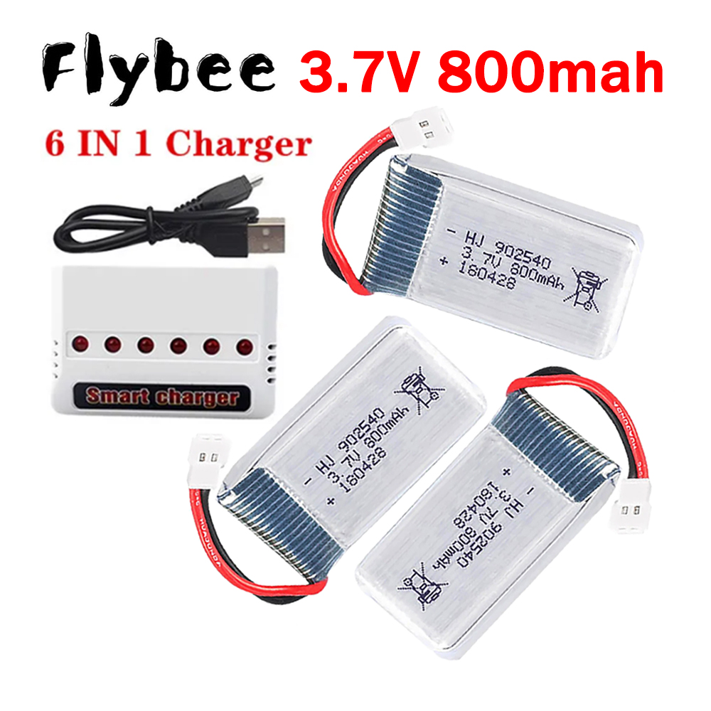 Rc Hobby Charger - MEW 800mAh 3,7V Lipo-Akku + 6-in-1-Ladegerät