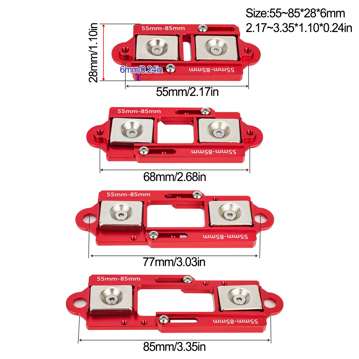 4PCS 55-85mm Einstellbare Magn – Body Shell Rc Bewertung und Preis