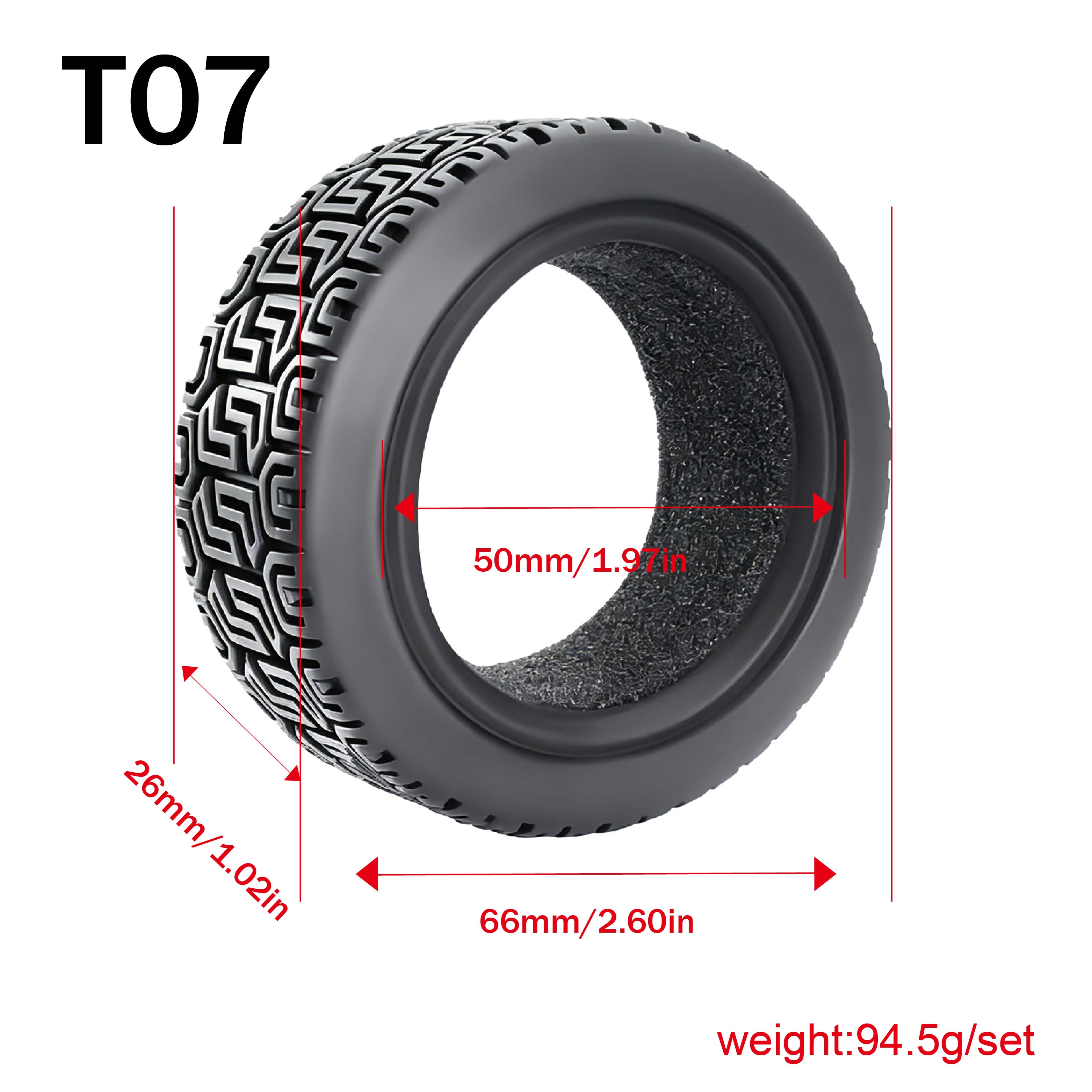 1:10 On-Road-Rennreifen mit ho – Rc Tire Foam Insert Bewertung und Preis